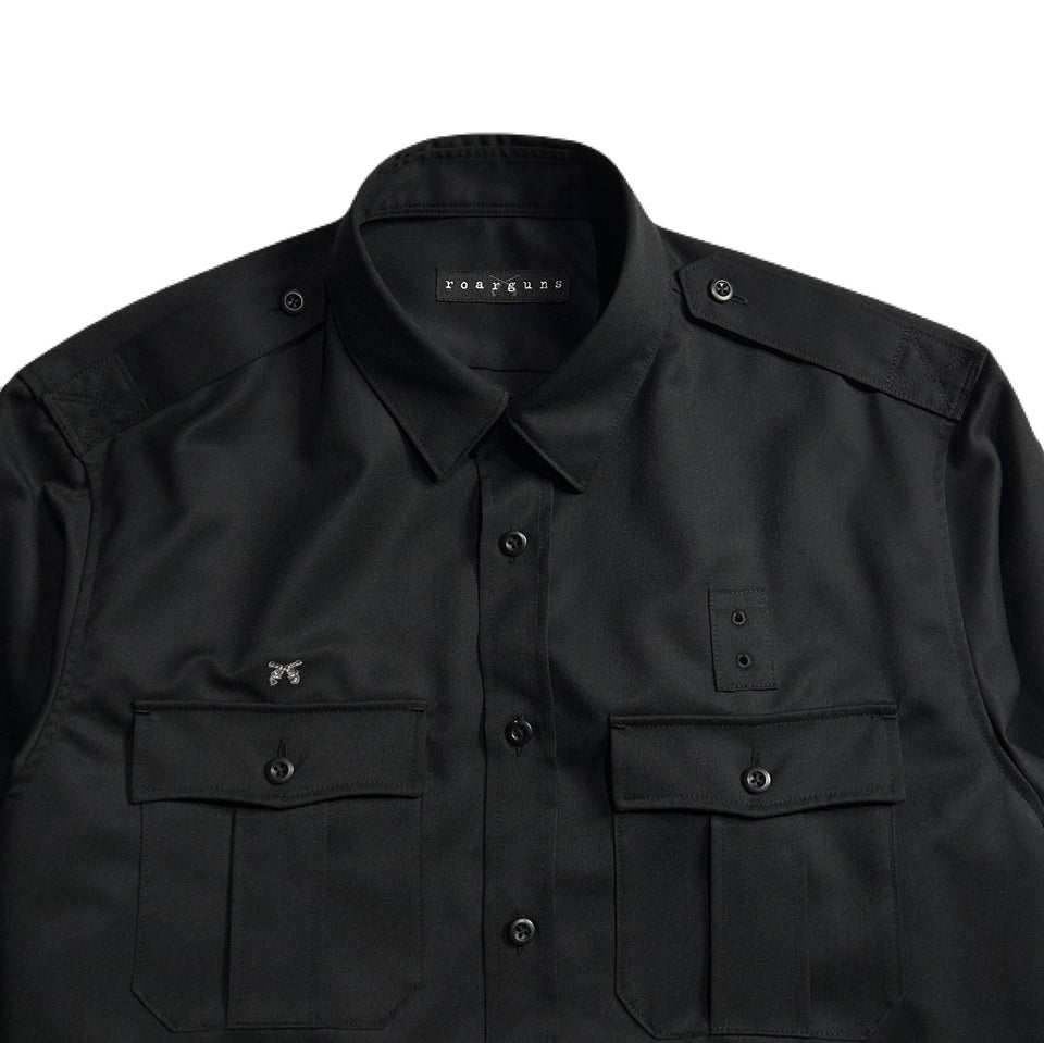 将图片加载到图库查看器，TWILL POLICE SHIRT / BLACK