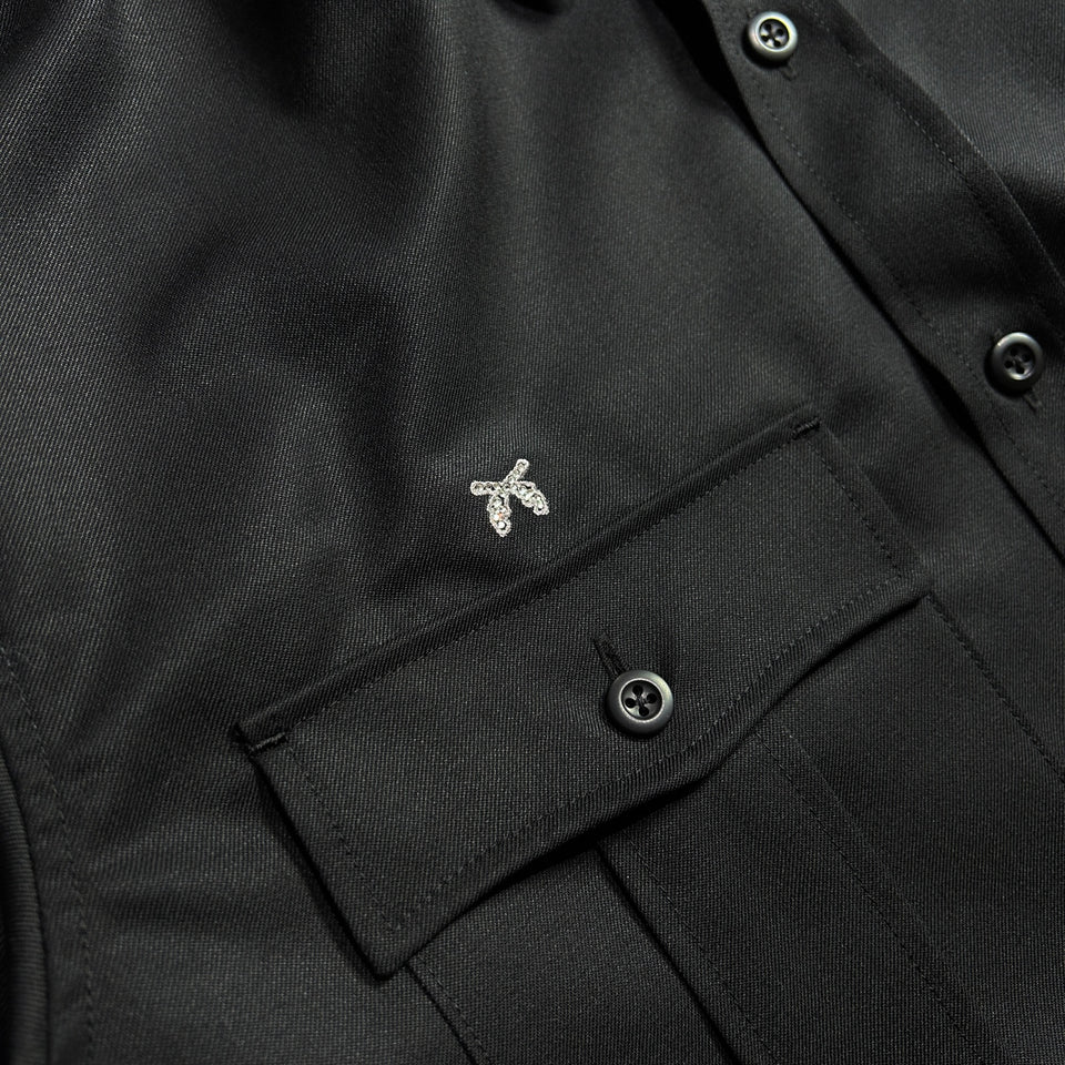 Load image into Gallery viewer, TWILL POLICE SHIRT / BLACK