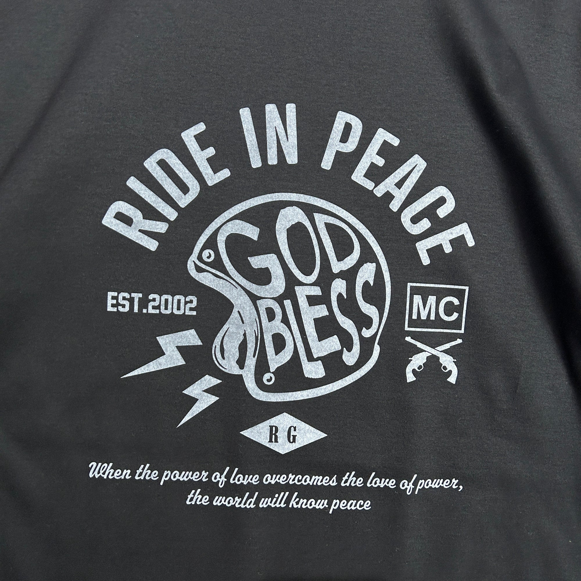 将图片加载到图库查看器，RIDE IN PEACE L/S T-SHIRT / BLACK