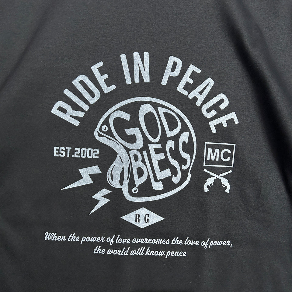 将图片加载到图库查看器，RIDE IN PEACE L/S T-SHIRT / BLACK
