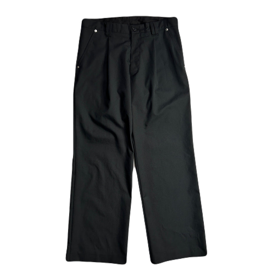 将图片加载到图库查看器，PEACH SKIN WIDE PANTS / BLACK