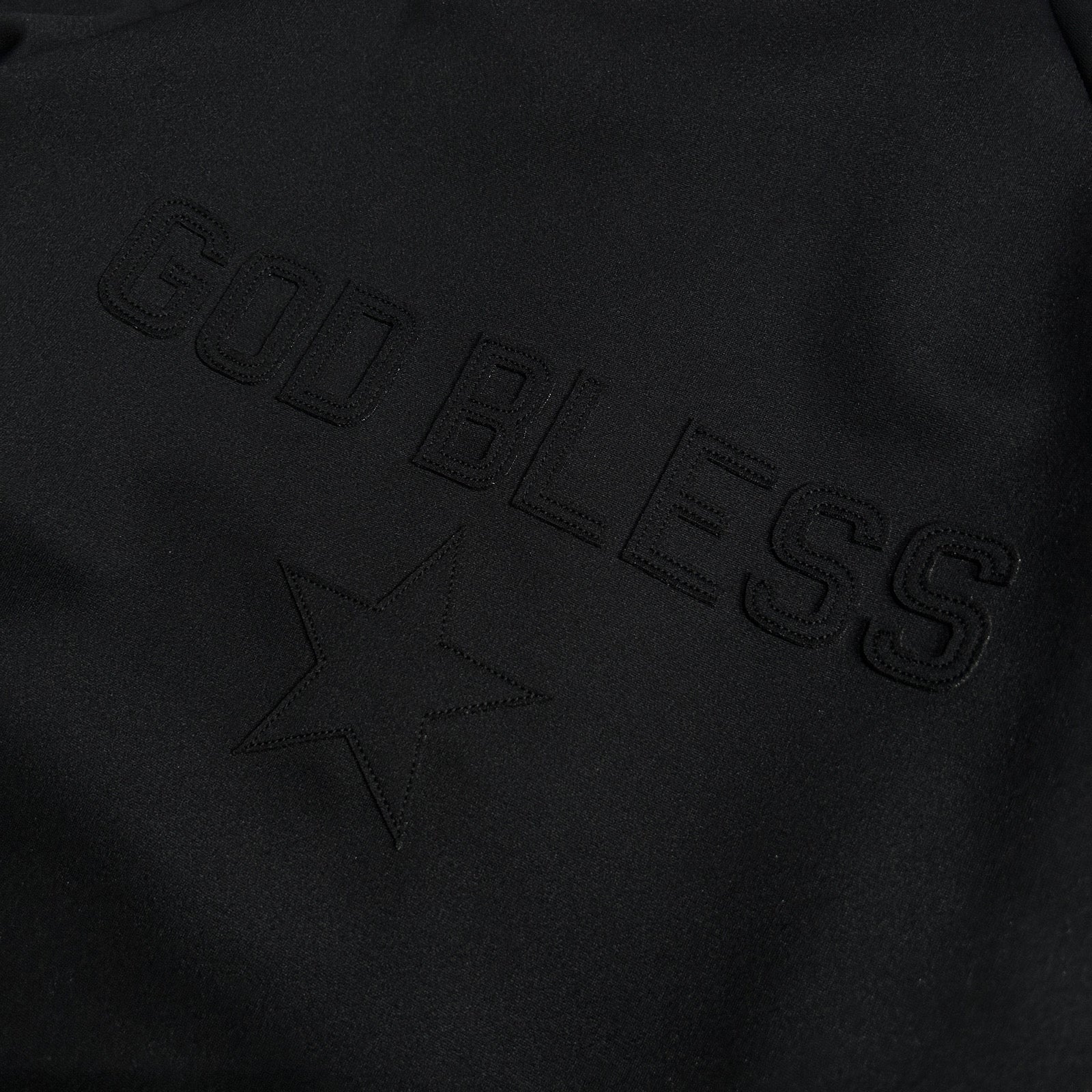 将图片加载到图库查看器，LINETAPE JERSEY JACKET GOD BLESS / BLACK