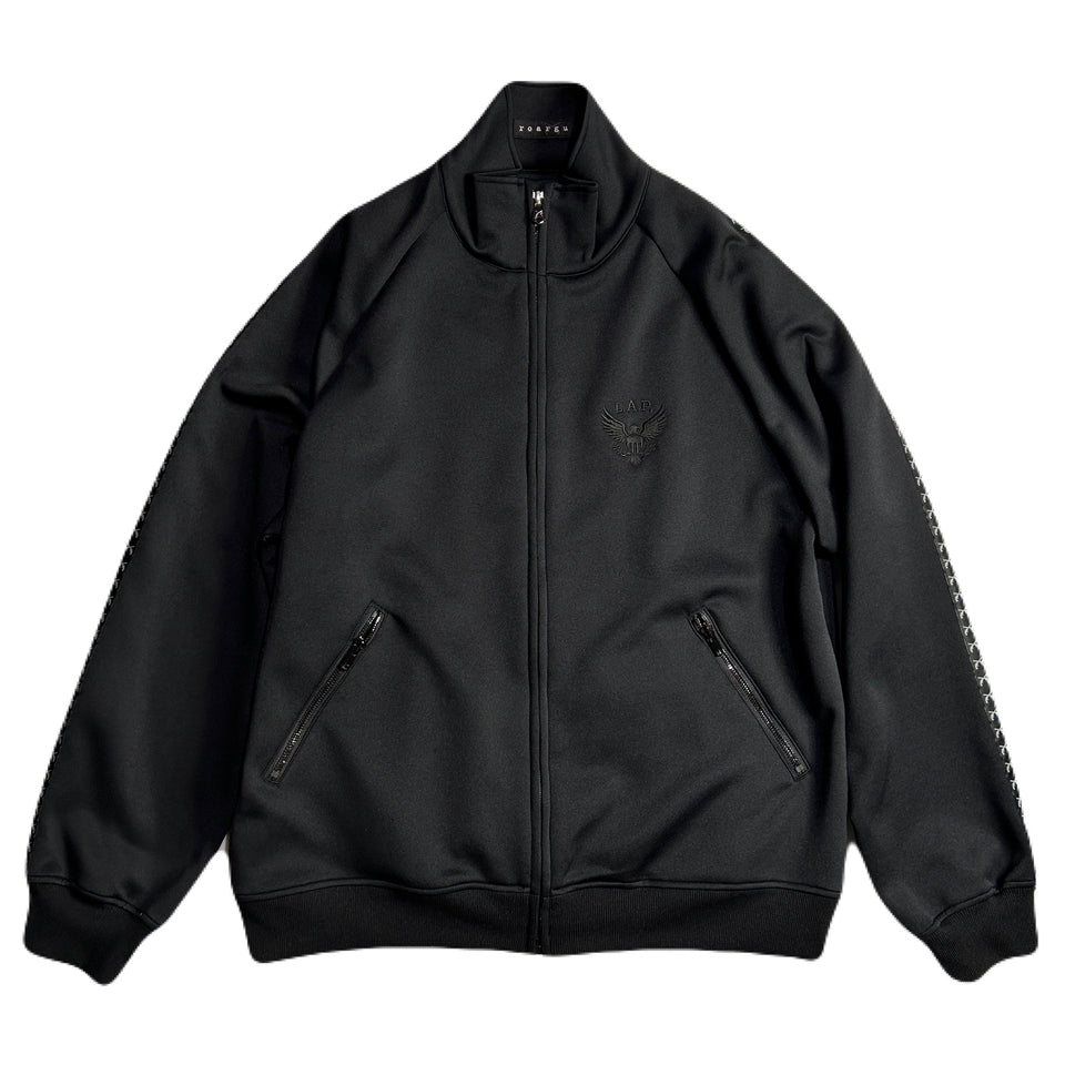 将图片加载到图库查看器，LINETAPE JERSEY JACKET METAL CROSSGUN / BLACK