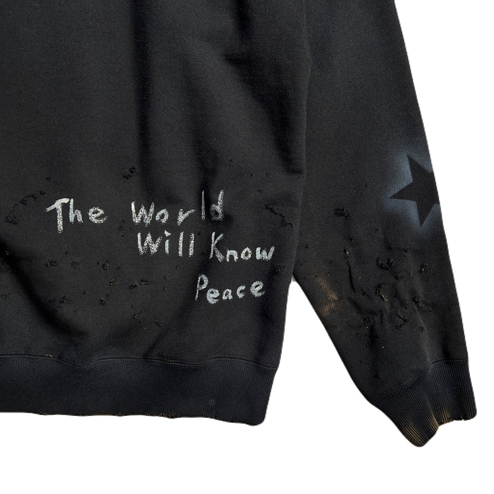 Load image into Gallery viewer, VINTAGE HAND PAINT SWEAT/ BLACK