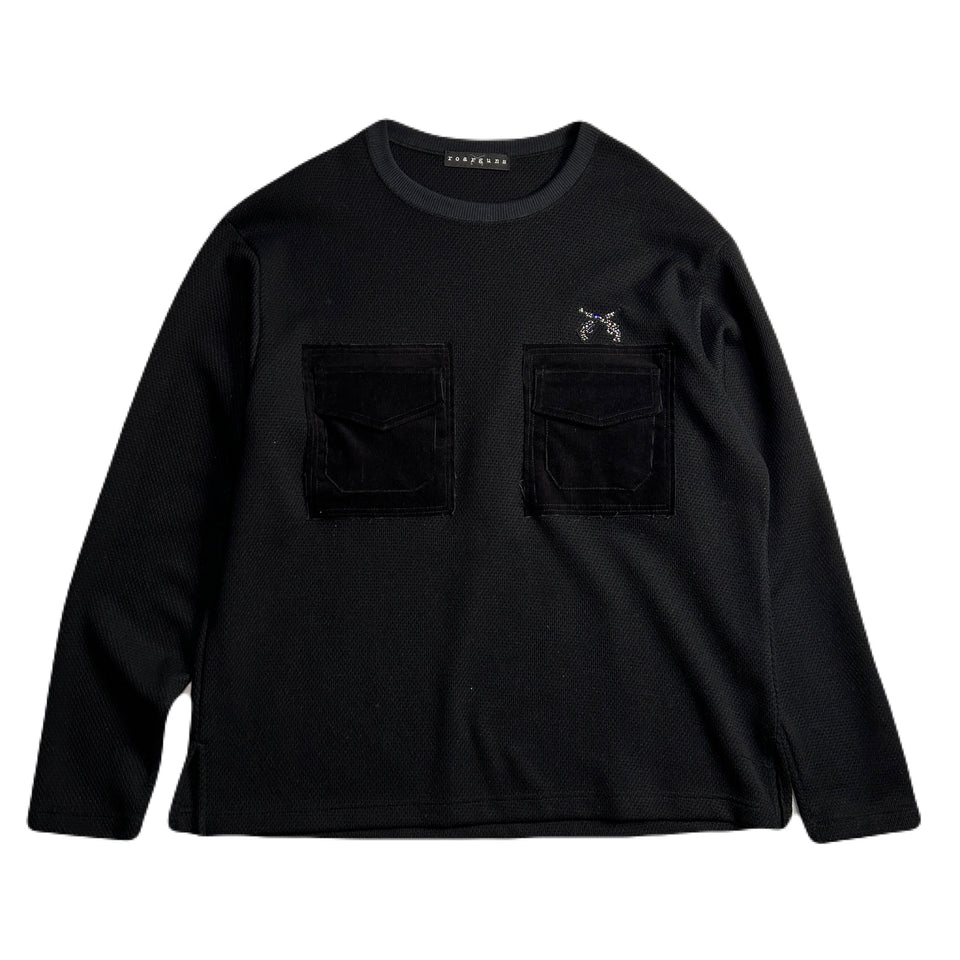 将图片加载到图库查看器，THERMAL CORDUROY T / BLACK