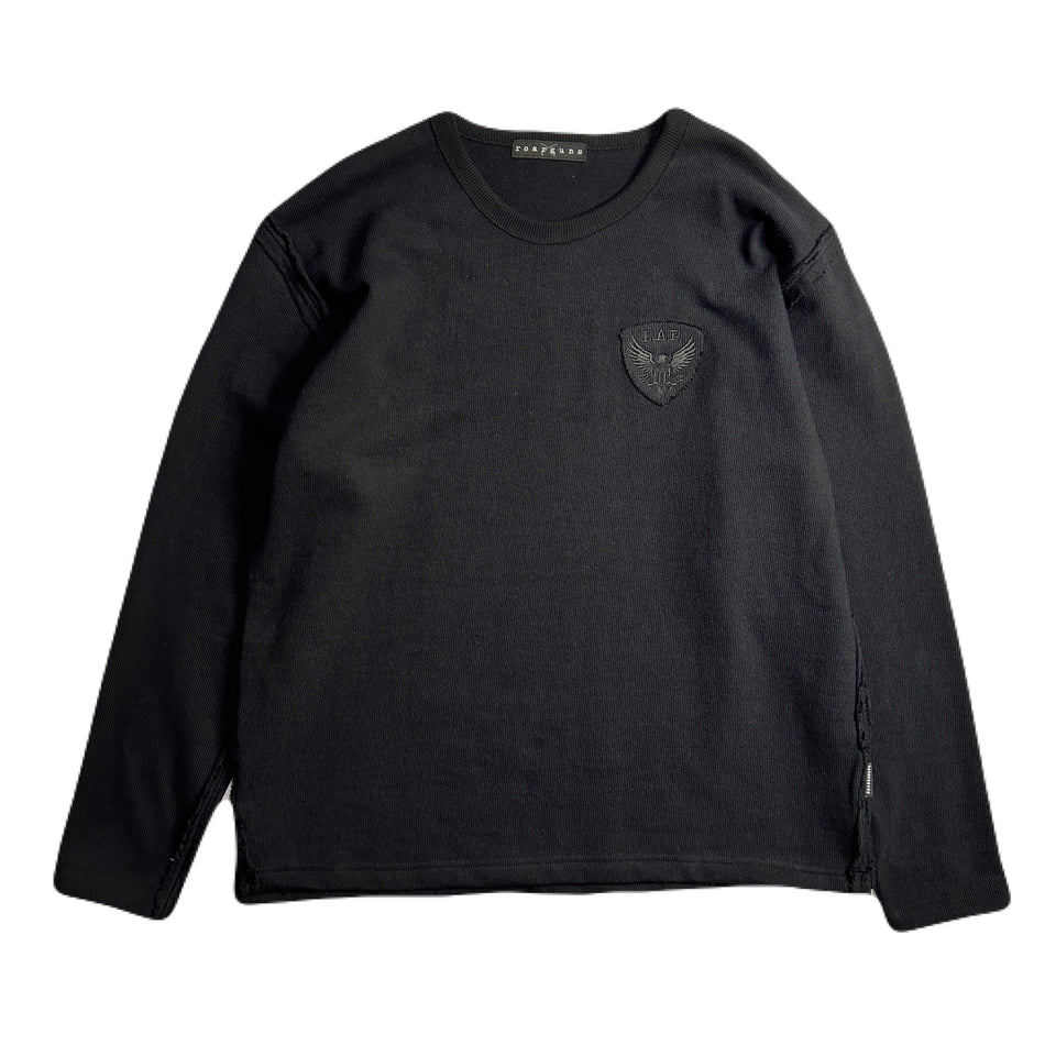 将图片加载到图库查看器，HEAVY JERSEY EAGLE EMBROIDERY T / BLACK