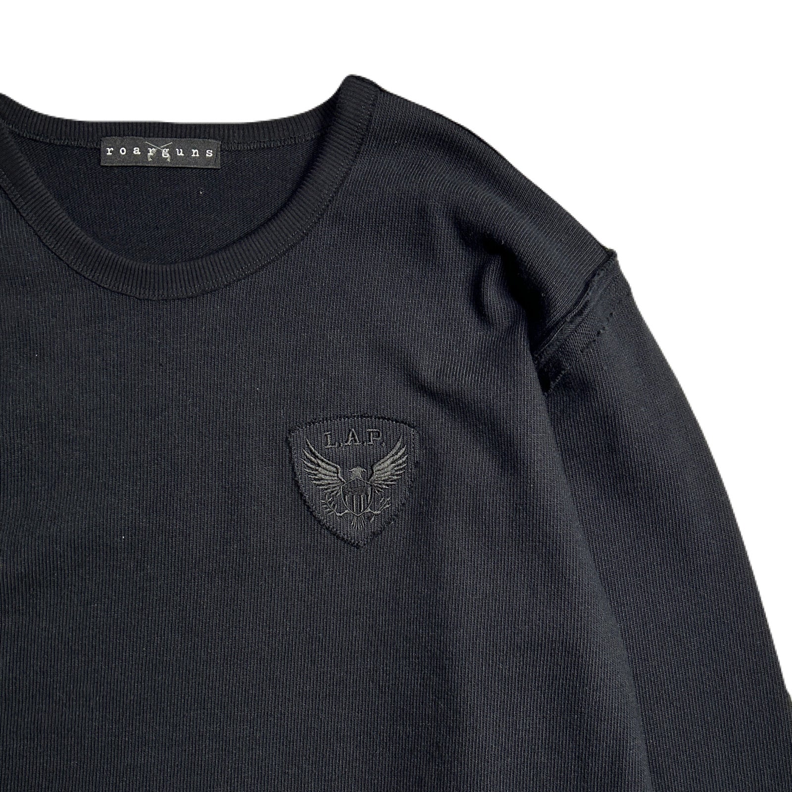 将图片加载到图库查看器，HEAVY JERSEY EAGLE EMBROIDERY T / BLACK