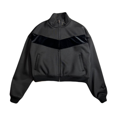 WOMEN CARDBORD JERSEY JACKET / BLACK