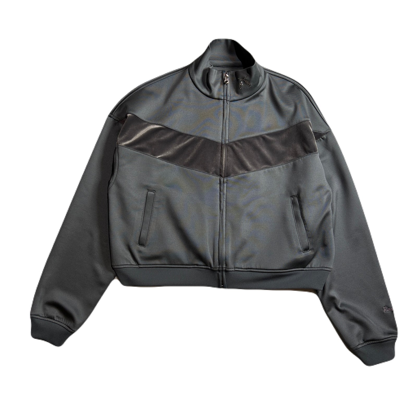 将图片加载到图库查看器，WOMEN CARDBORD JERSEY JACKET / GRAY