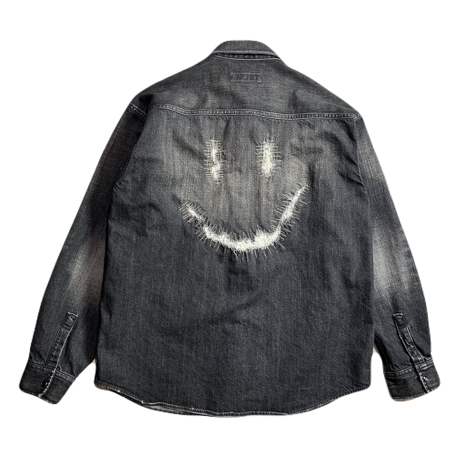 将图片加载到图库查看器，11.9oz DENIM SHIRT CRYSTAL / BLACK