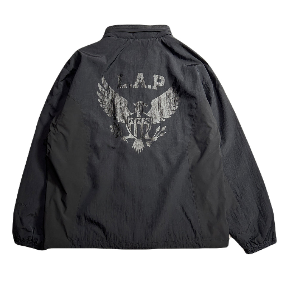 将图片加载到图库查看器，METALLIC NYLON JACKET / BLACK