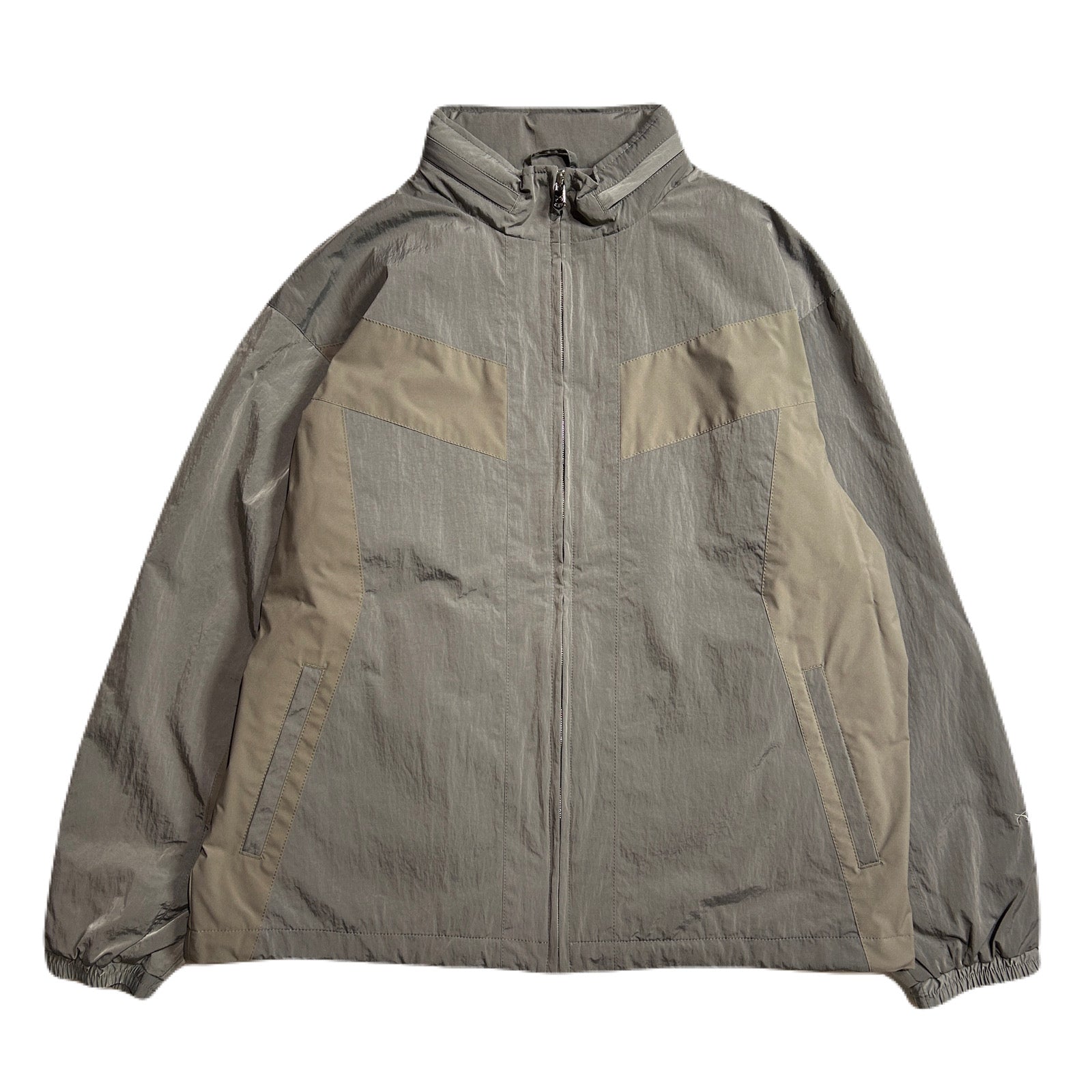 将图片加载到图库查看器，METALLIC NYLON JACKET / GRAY