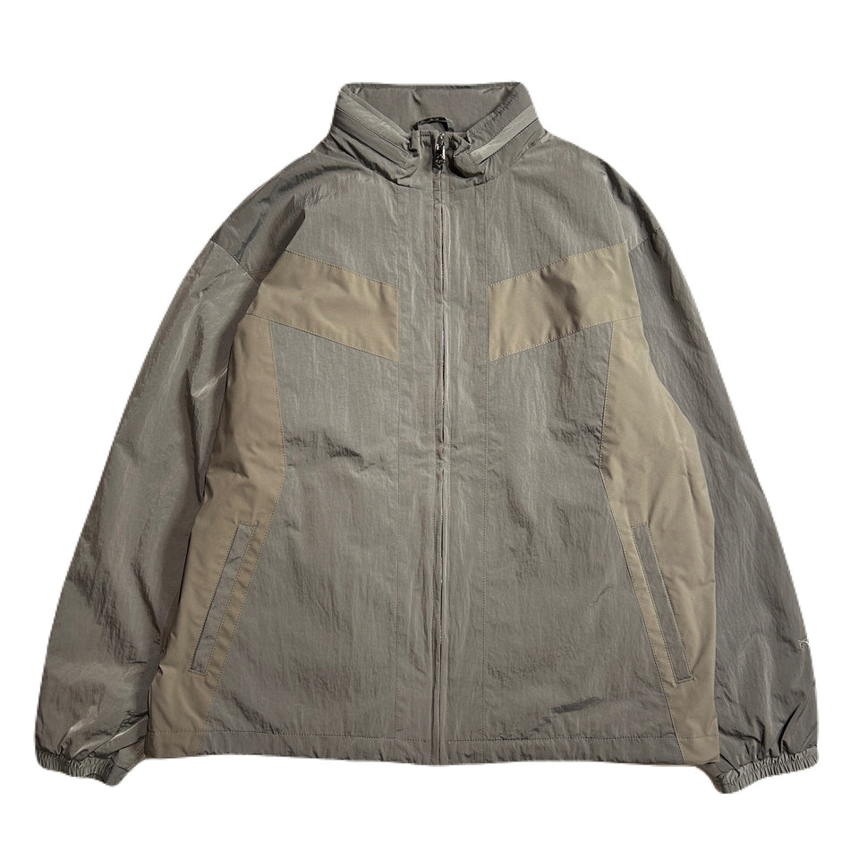 将图片加载到图库查看器，METALLIC NYLON JACKET / GRAY