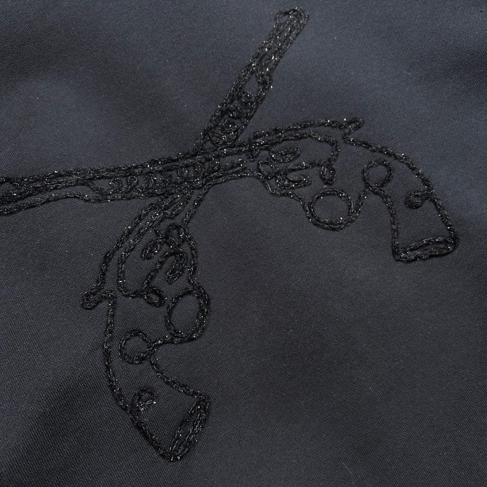 画像をギャラリービューアに読み込む, WOMENS CROSSGUN EMBROIDERY LACE HOODIE / BLACK