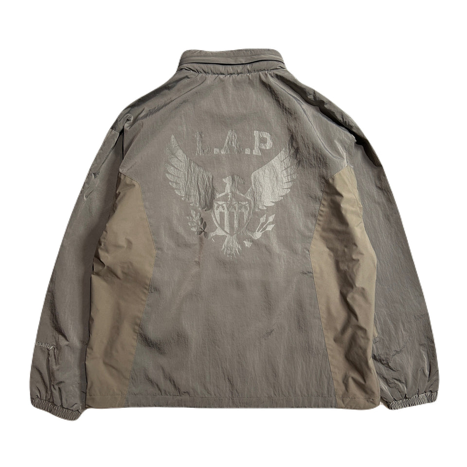 将图片加载到图库查看器，METALLIC NYLON JACKET / GRAY