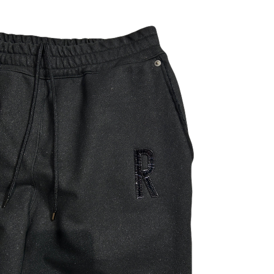 将图片加载到图库查看器，WOMEN LAME FLEECY PANTS / BLACK