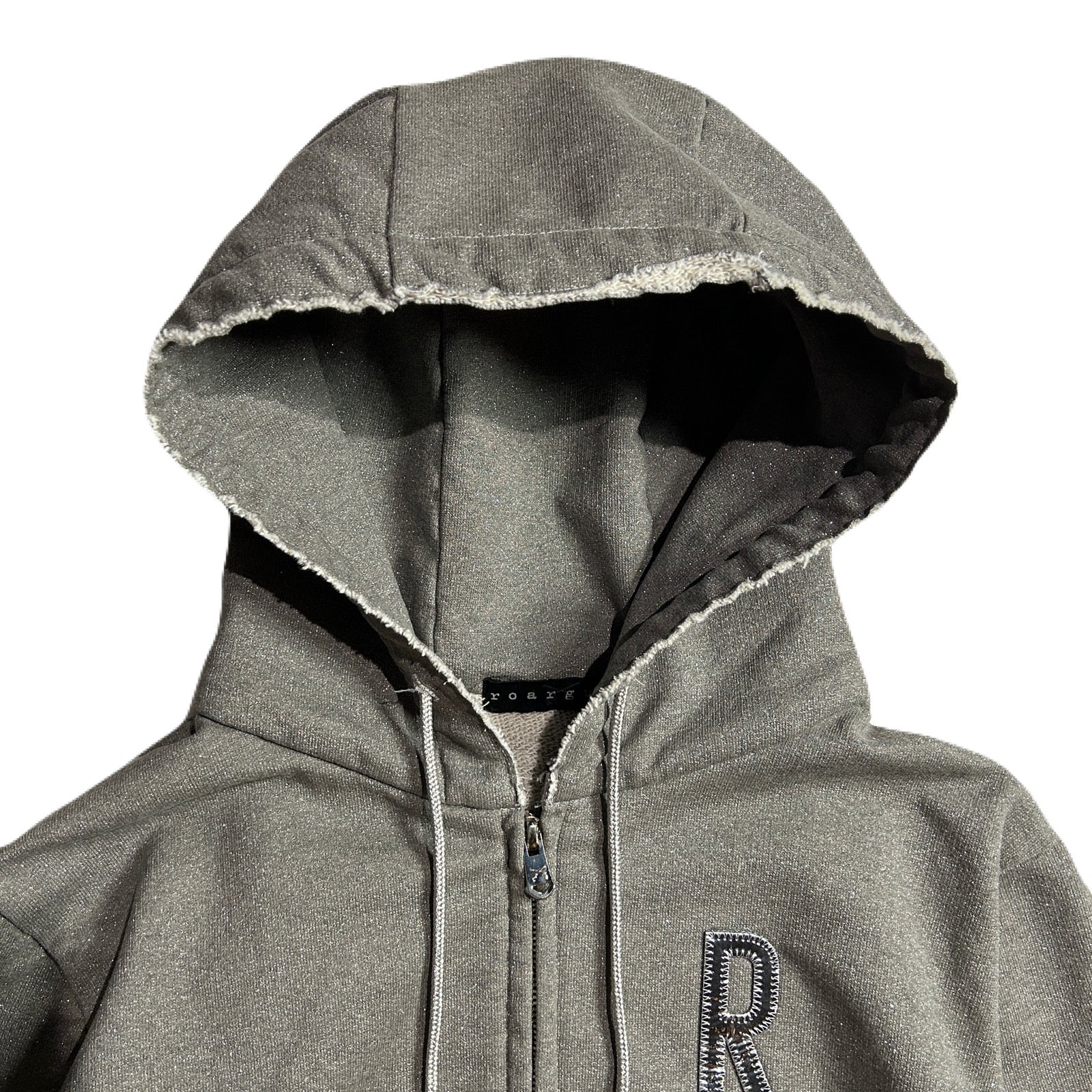 将图片加载到图库查看器，WOMEN LAME FLEECY HOODIE / GRAY