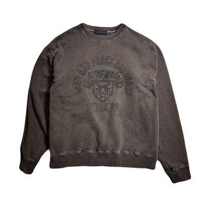 COLLEGE PRINT SWEATER / BROWN