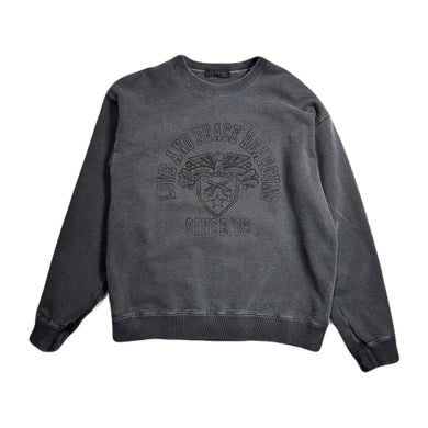 COLLEGE PRINT SWEATER / BLACK