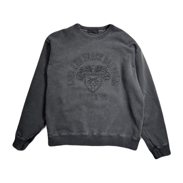 COLLEGE PRINT SWEATER / BLACK