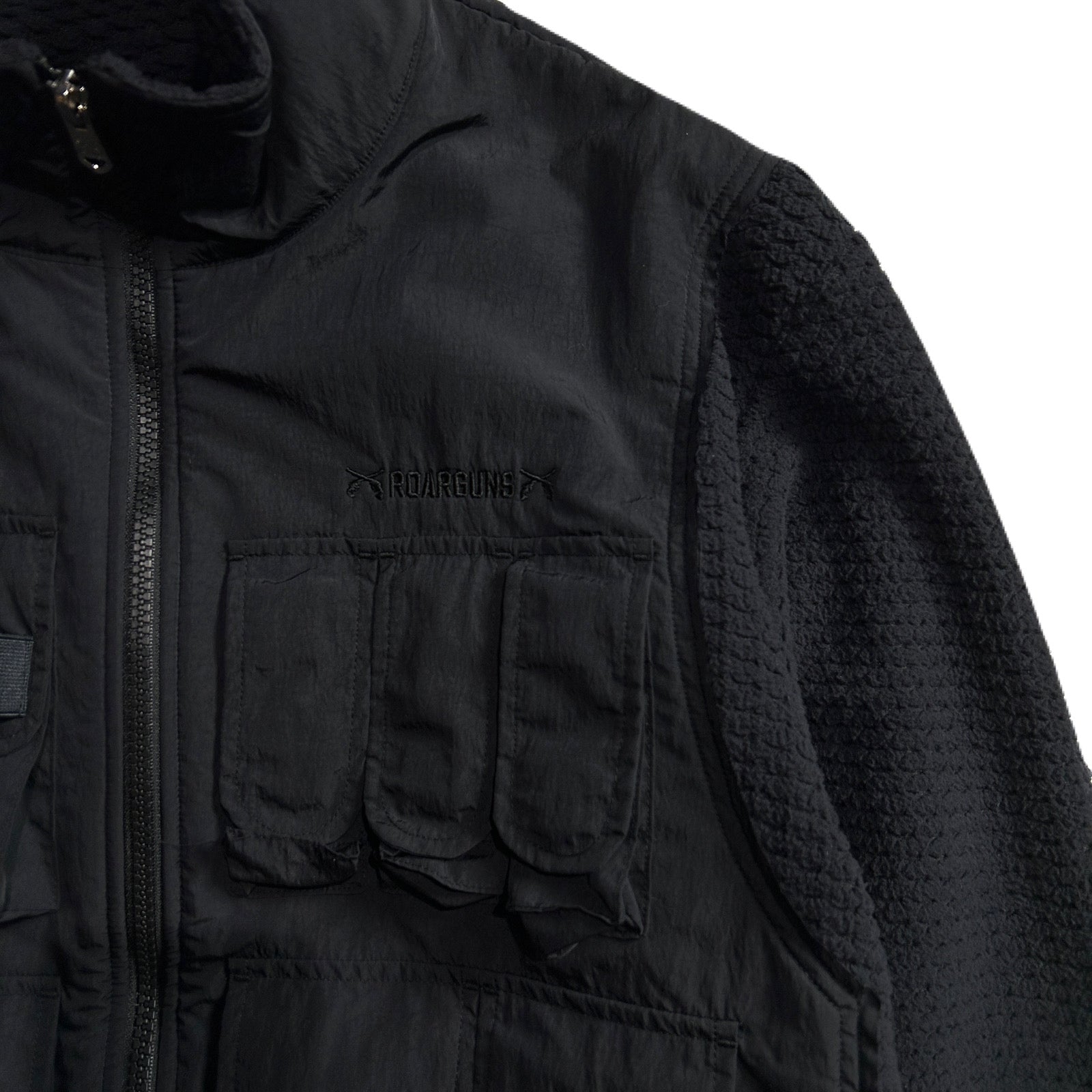 Load image into Gallery viewer, FLEECE NYLON JACKET / BLACK