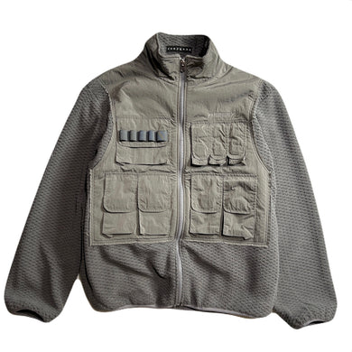 FLEECE NYLON JACKET / GRAY