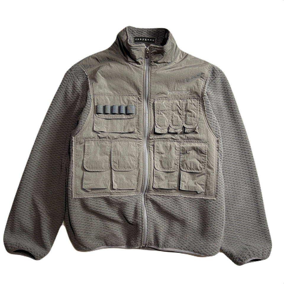 将图片加载到图库查看器，FLEECE NYLON JACKET / GRAY