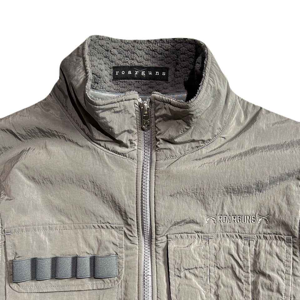 Load image into Gallery viewer, FLEECE NYLON JACKET / GRAY