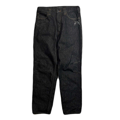 ONE WASH CRYSTAL DENIM PANTS  / BLACK