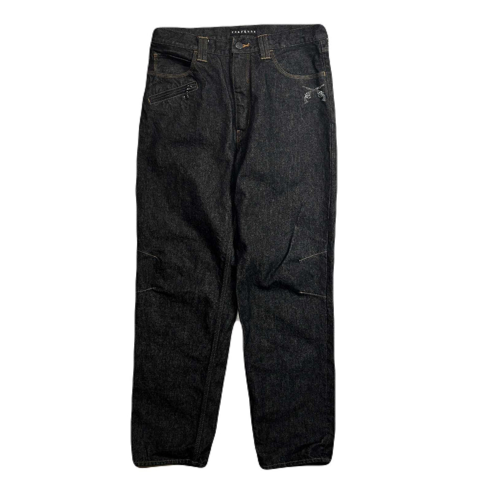 画像をギャラリービューアに読み込む, ONE WASH CRYSTAL DENIM PANTS  / BLACK