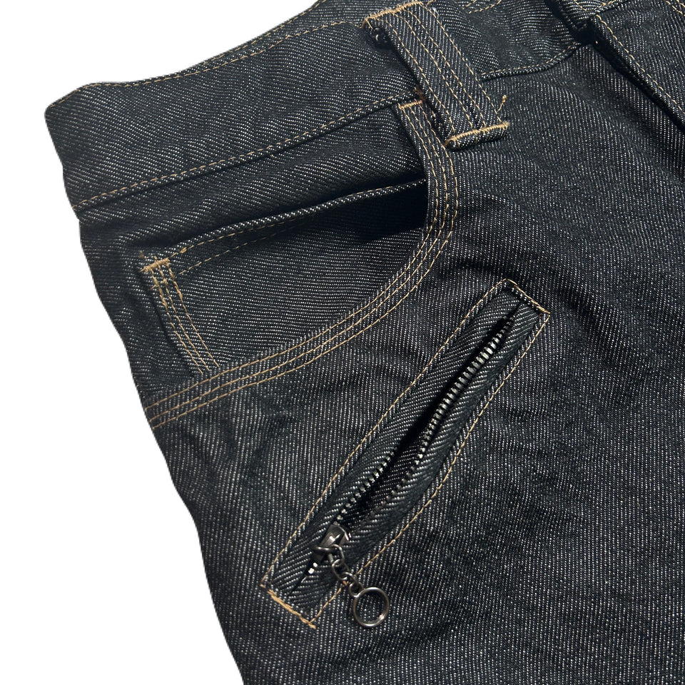 画像をギャラリービューアに読み込む, ONE WASH CRYSTAL DENIM PANTS  / BLACK