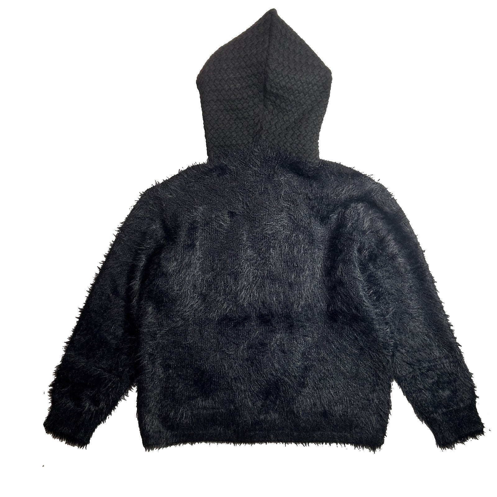 画像をギャラリービューアに読み込む, FAR BASKET KNIT HOODIE / BLACK