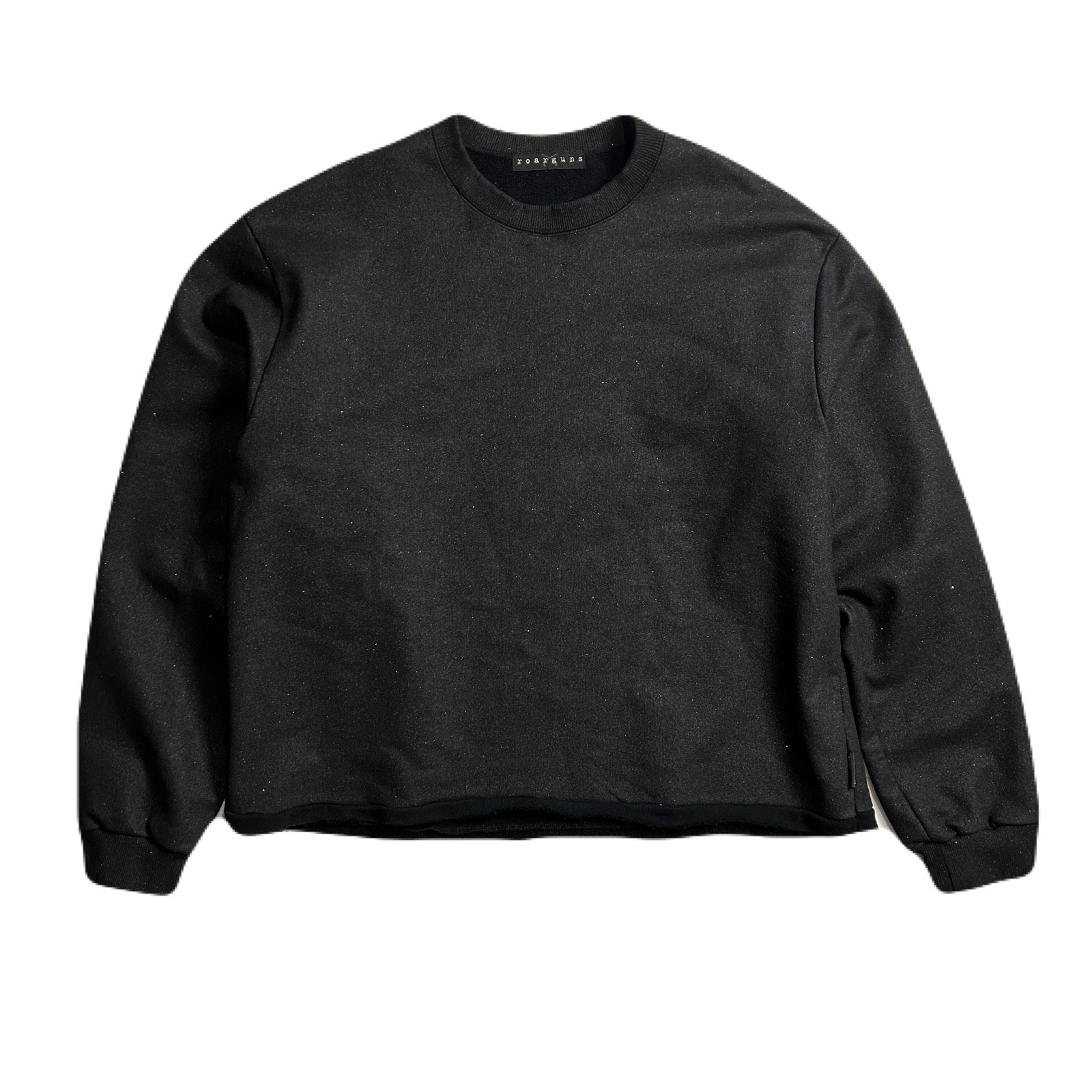 将图片加载到图库查看器，LAME FLEECY SWEAT T / BLACK