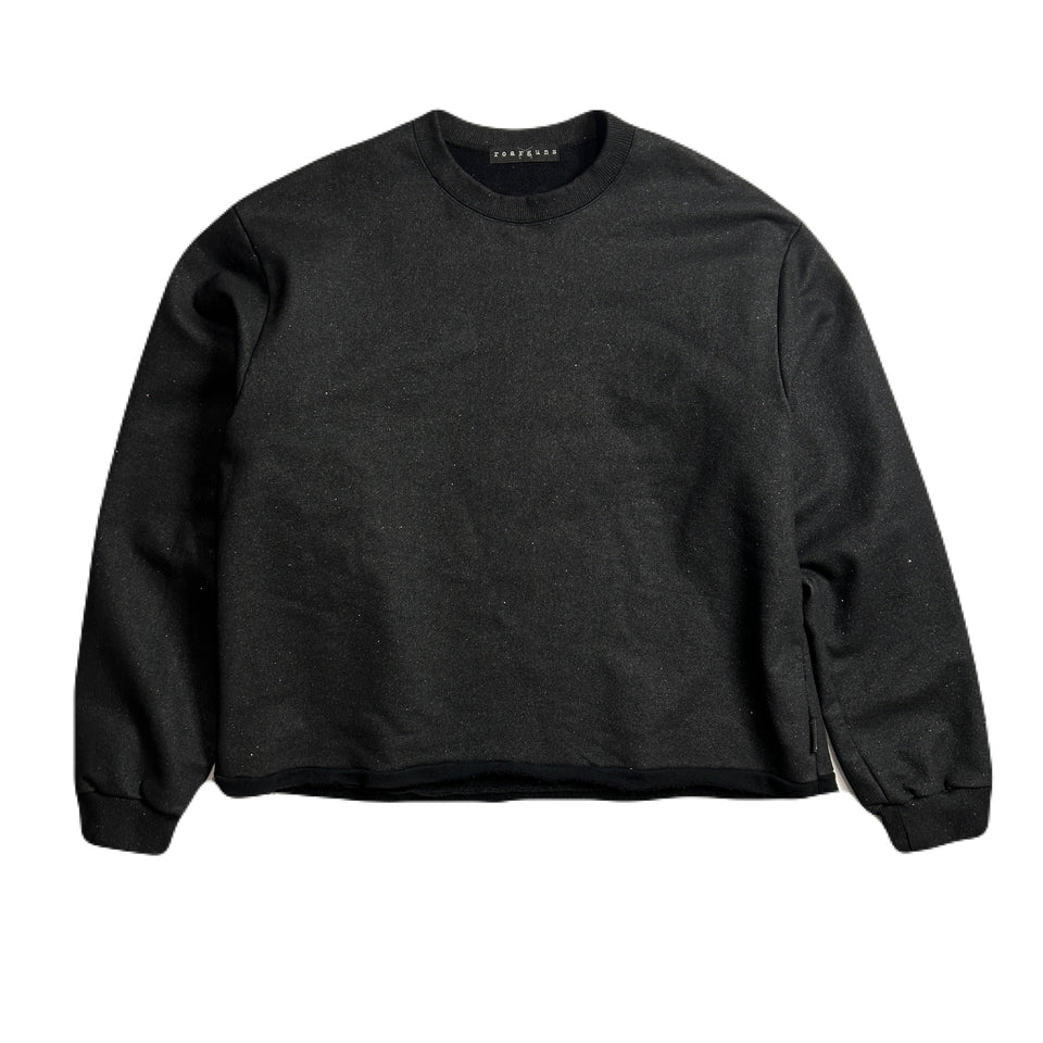 Load image into Gallery viewer, LAME FLEECY SWEAT T / BLACK