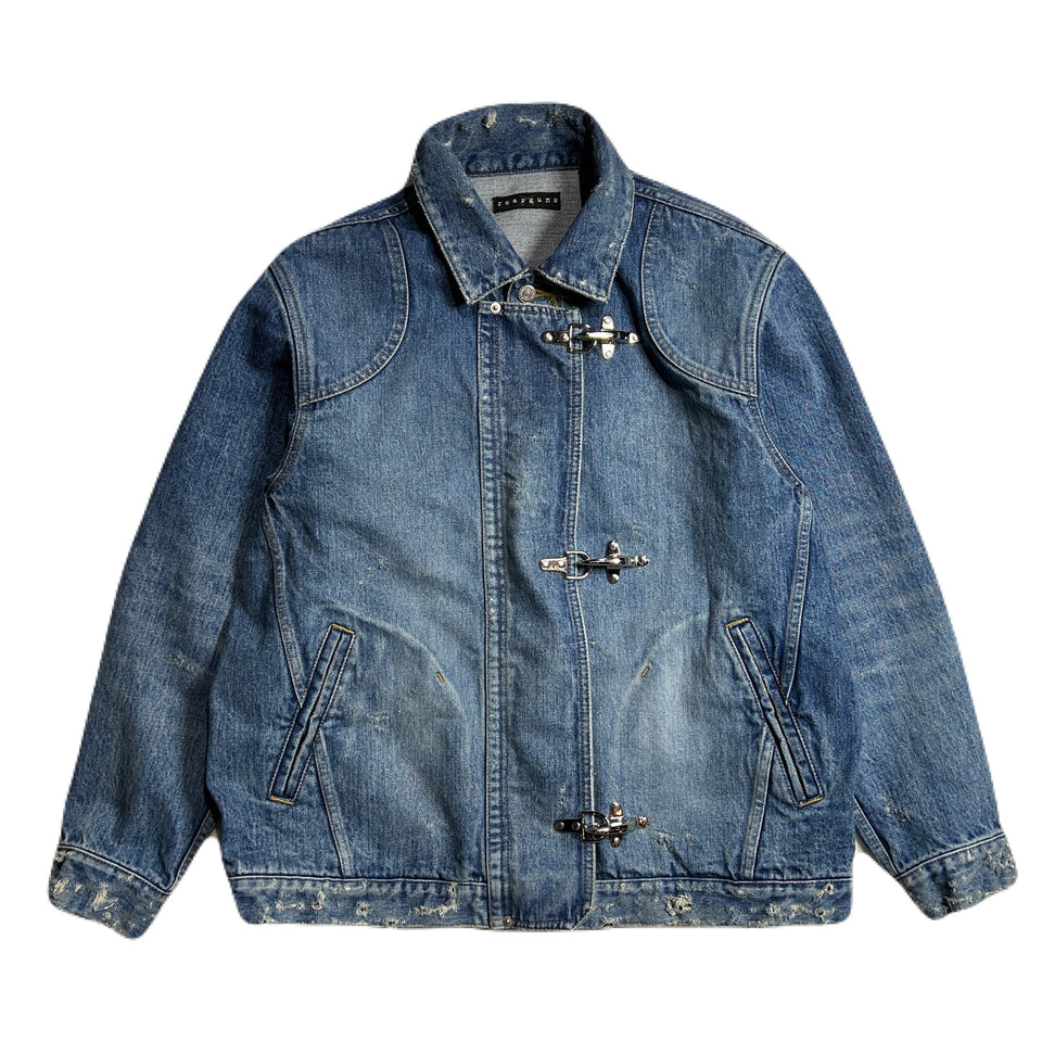 将图片加载到图库查看器，14oz DENIM JACKET CRYSTAL / INDIGO