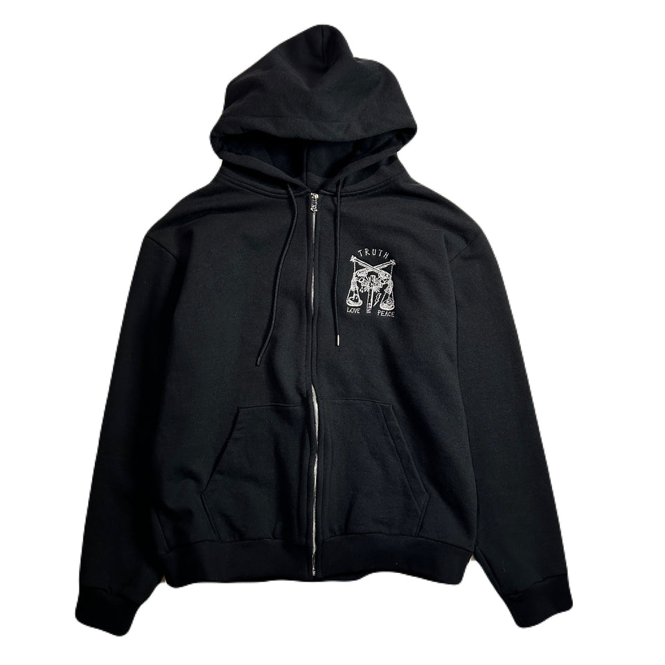 将图片加载到图库查看器，CROSS SWAROVSKI CRYSTAL HOODIE / BLACK