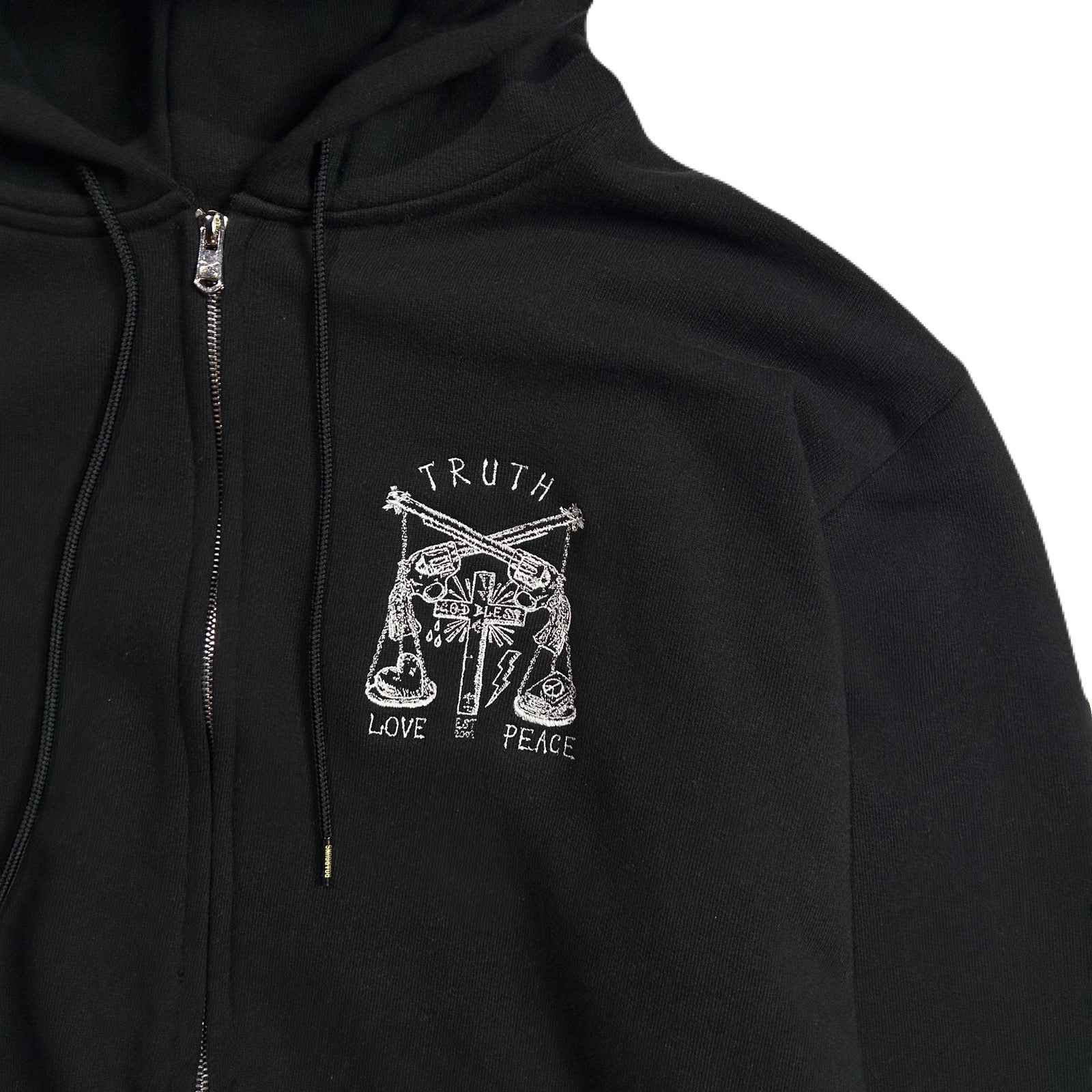 将图片加载到图库查看器，CROSS SWAROVSKI CRYSTAL HOODIE / BLACK