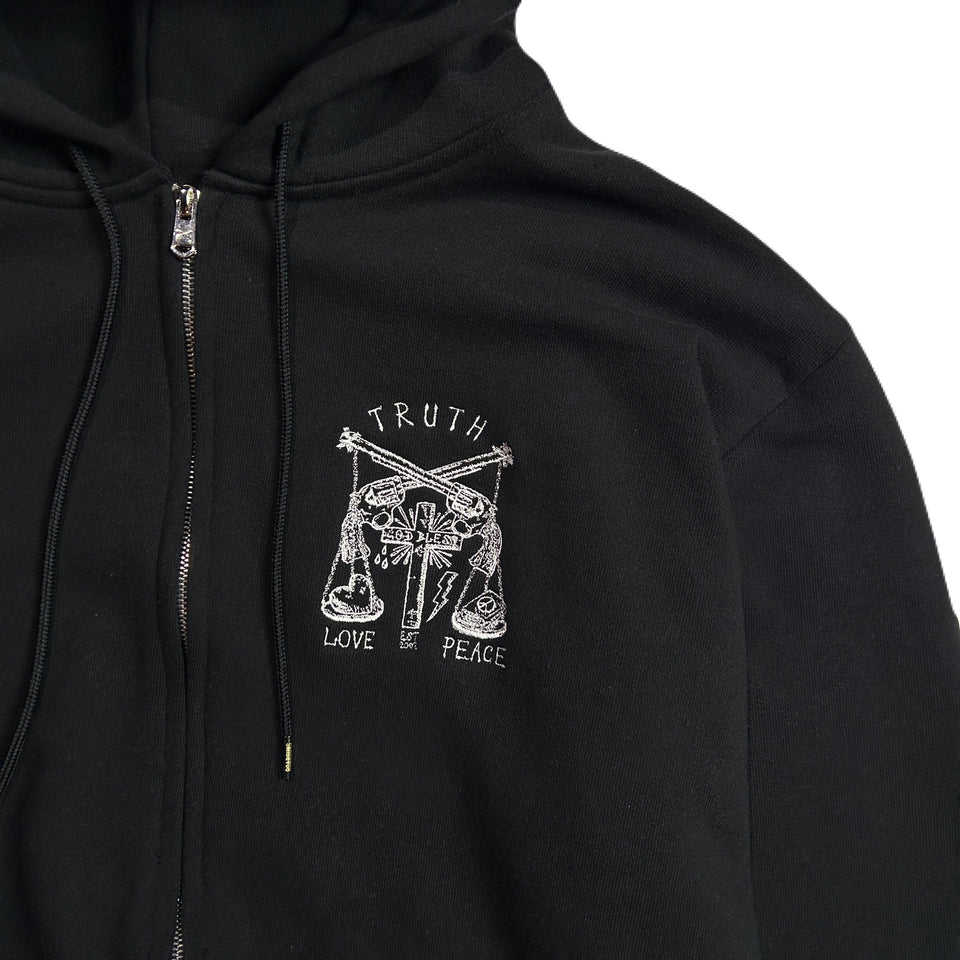 将图片加载到图库查看器，CROSS SWAROVSKI CRYSTAL HOODIE / BLACK
