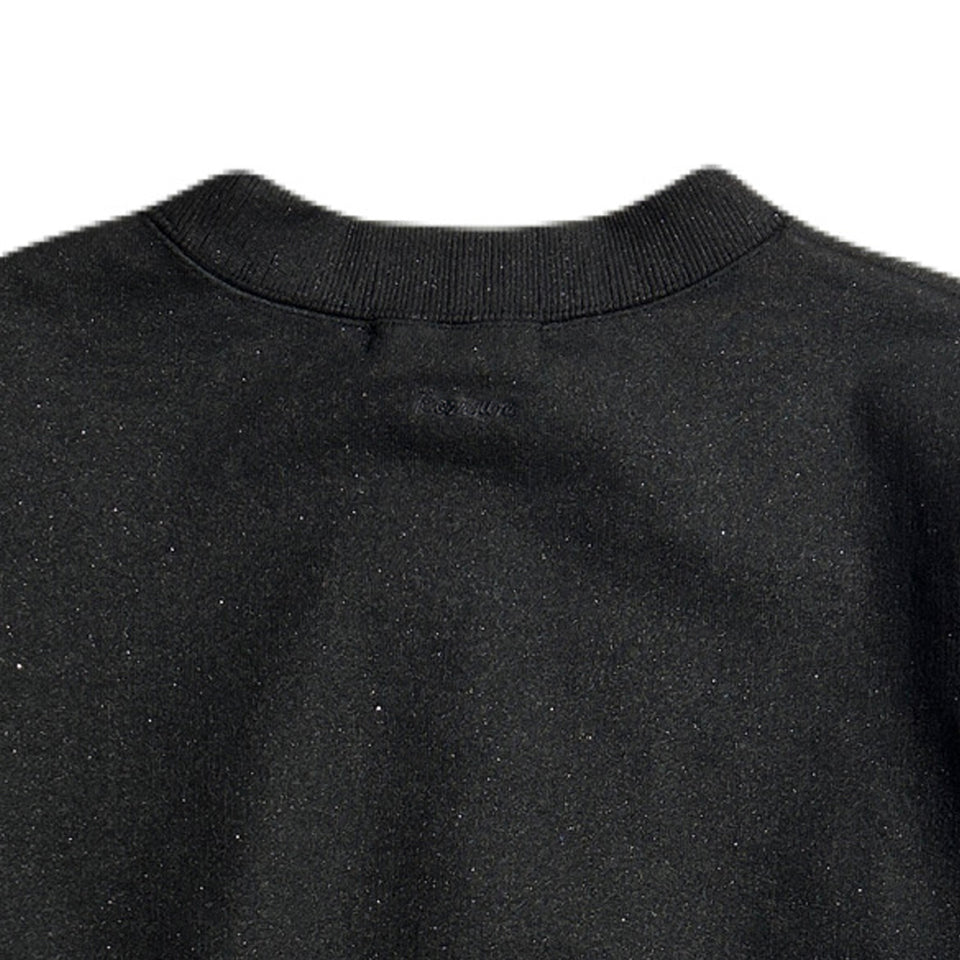 将图片加载到图库查看器，LAME FLEECY SWEAT T / BLACK