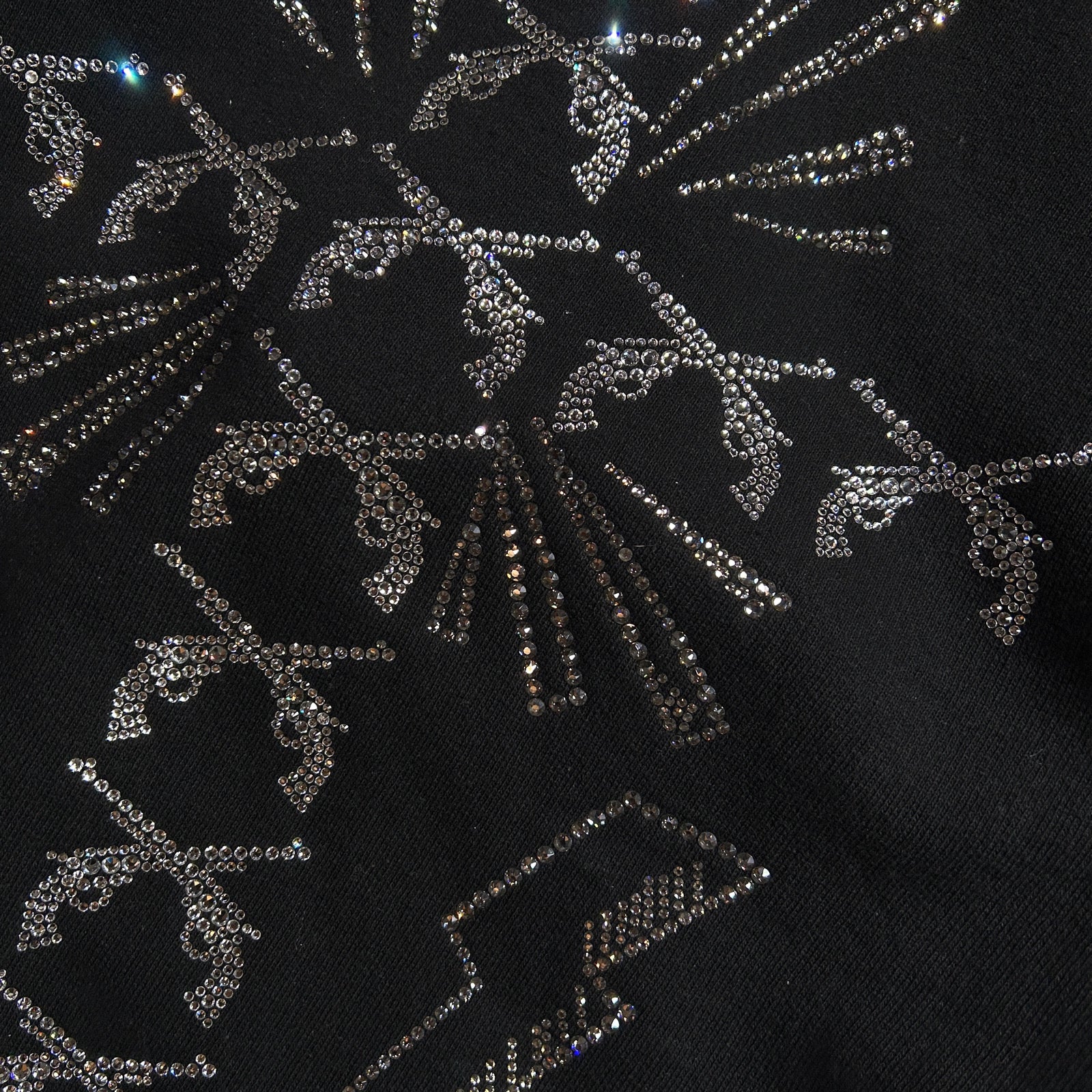 将图片加载到图库查看器，CROSS SWAROVSKI CRYSTAL HOODIE / BLACK