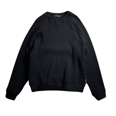 CROSS EMBROIDERY HEAVY WAFFLE / BLACK