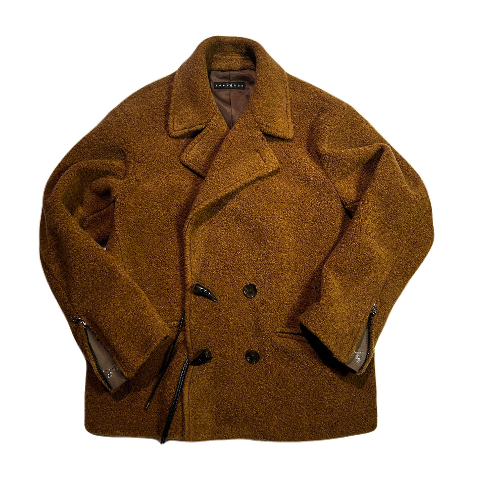 将图片加载到图库查看器，SHEEP BOA P-COAT / BROWN