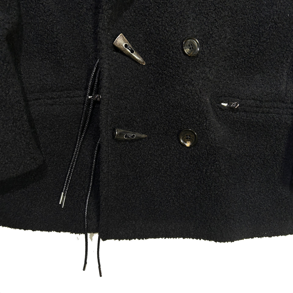 将图片加载到图库查看器，SHEEP BOA P-COAT / BLACK