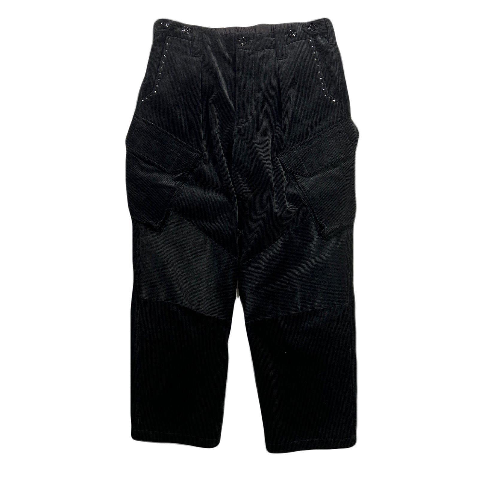 画像をギャラリービューアに読み込む, CORDUROY CARGO PANTS / BLACK