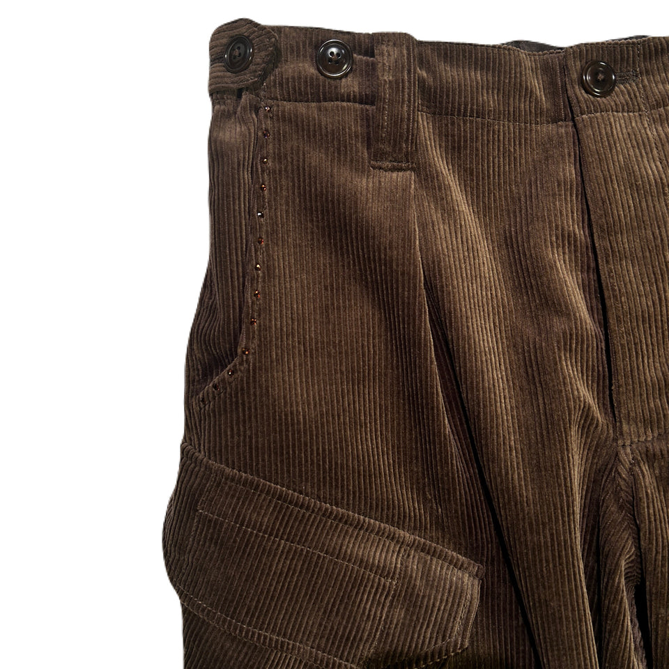 画像をギャラリービューアに読み込む, CORDUROY CARGO PANTS / BROWN