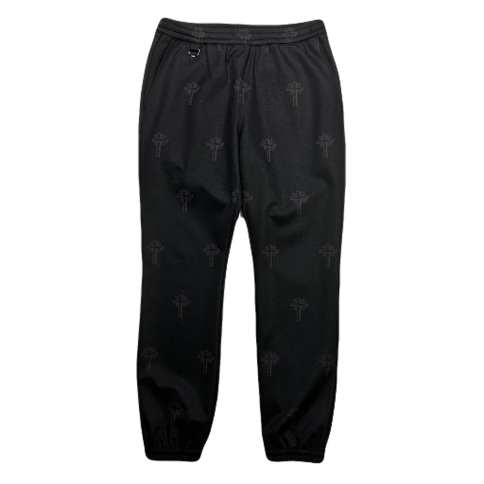 画像をギャラリービューアに読み込む, CROSS JACQUARD JERSEY PANTS / BLACK