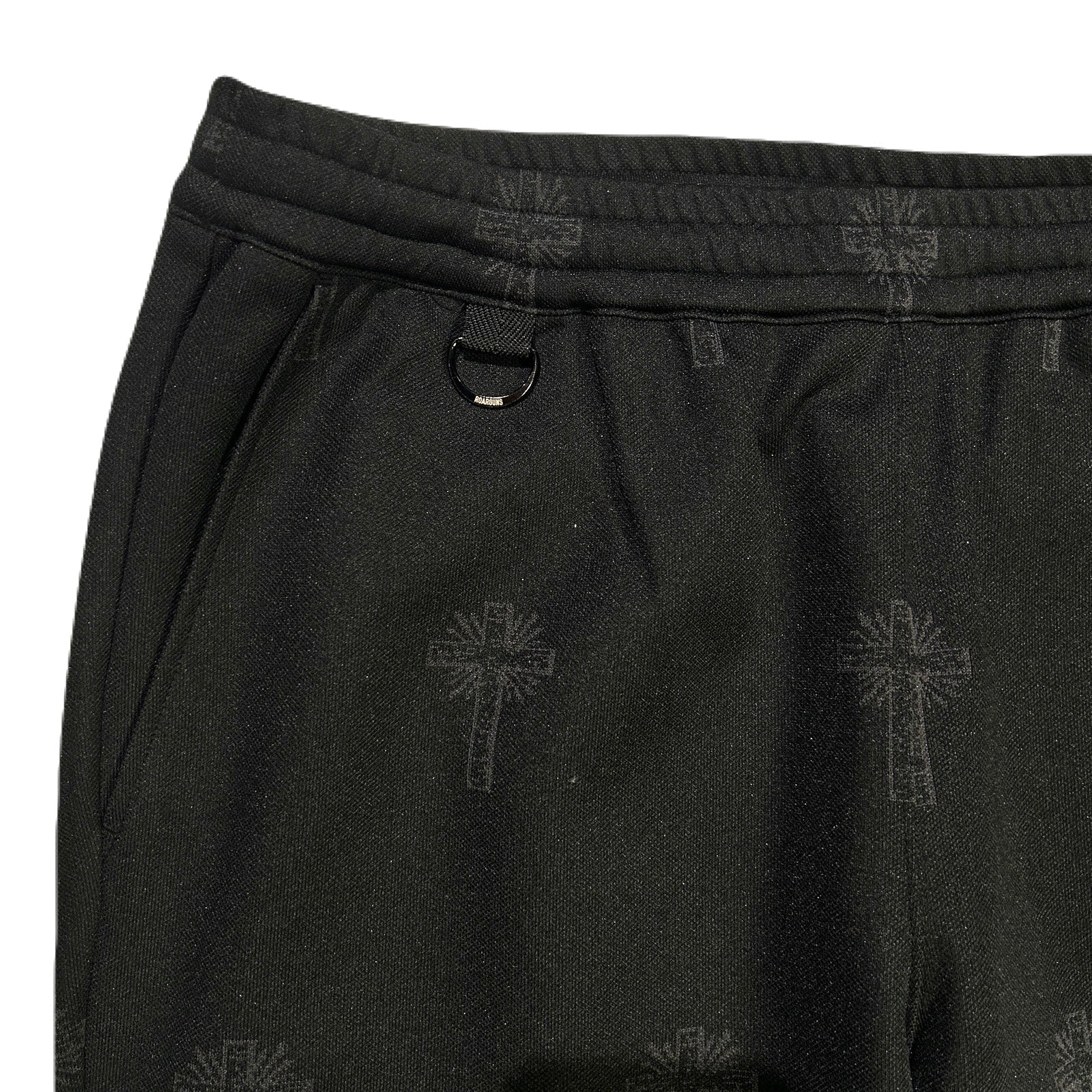 画像をギャラリービューアに読み込む, CROSS JACQUARD JERSEY PANTS / BLACK
