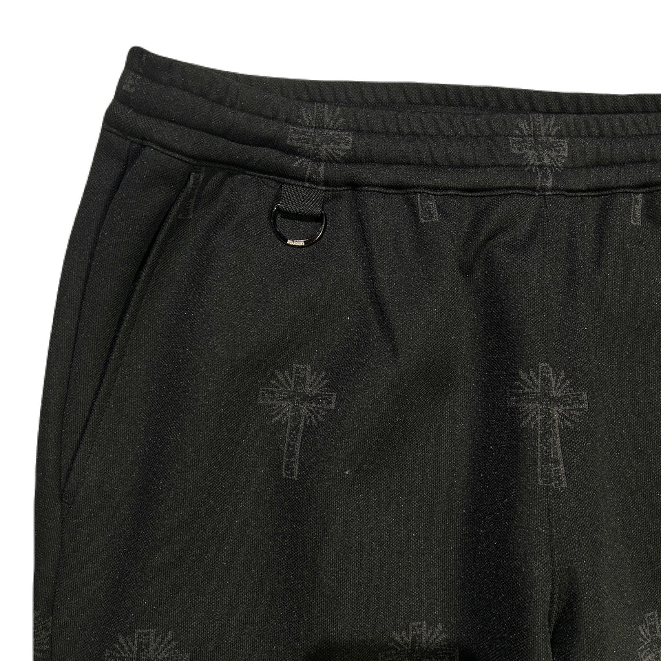 画像をギャラリービューアに読み込む, CROSS JACQUARD JERSEY PANTS / BLACK