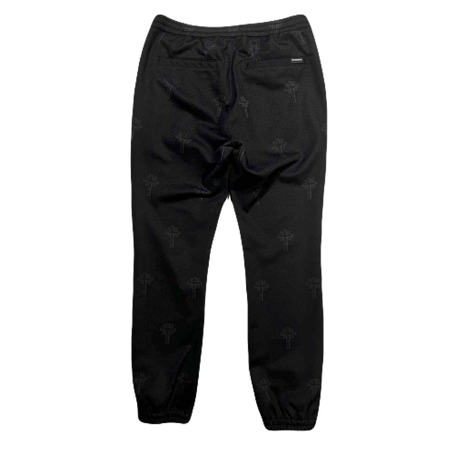 画像をギャラリービューアに読み込む, CROSS JACQUARD JERSEY PANTS / BLACK