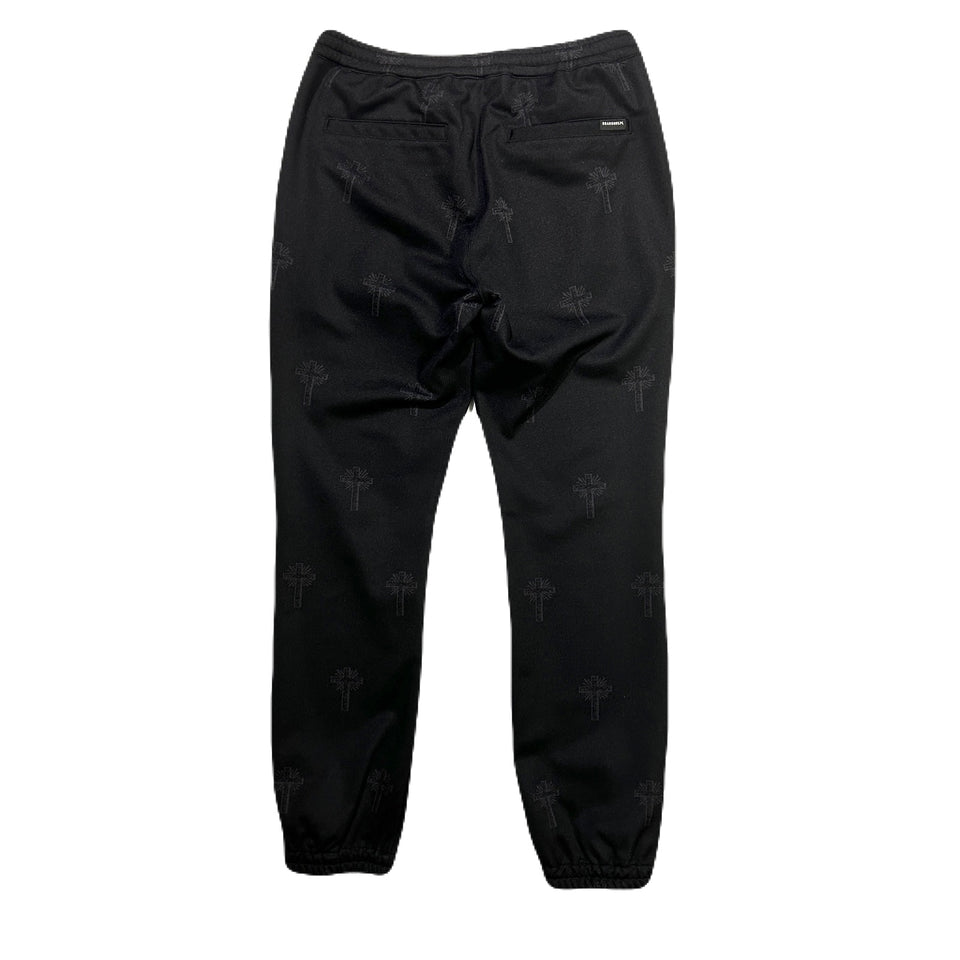 画像をギャラリービューアに読み込む, CROSS JACQUARD JERSEY PANTS / BLACK